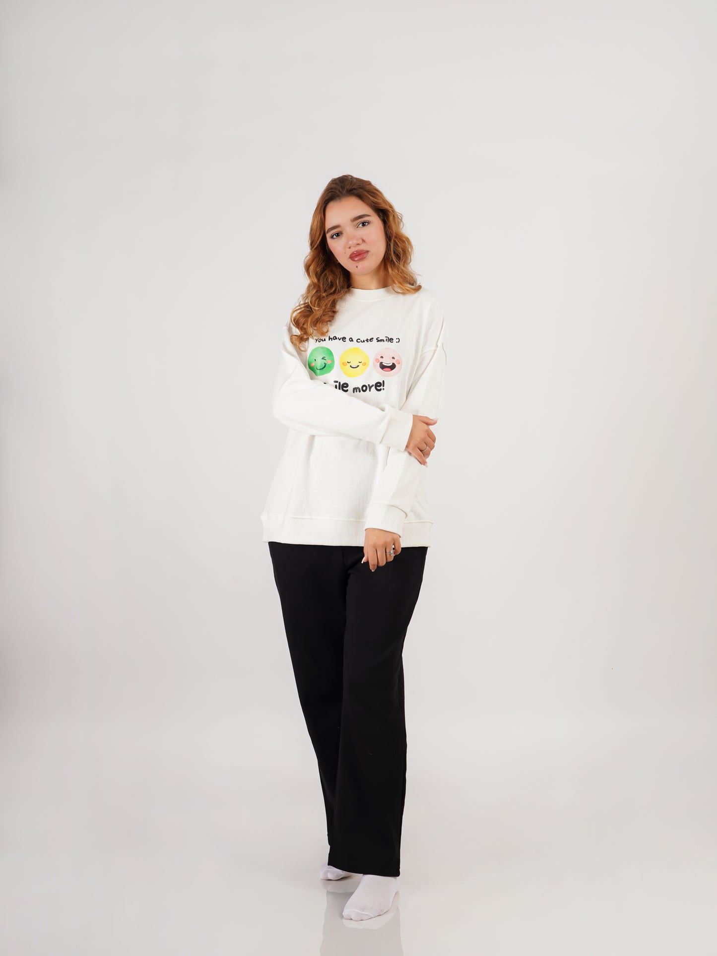 Ensemble "Smile More" – Blanc & Noir