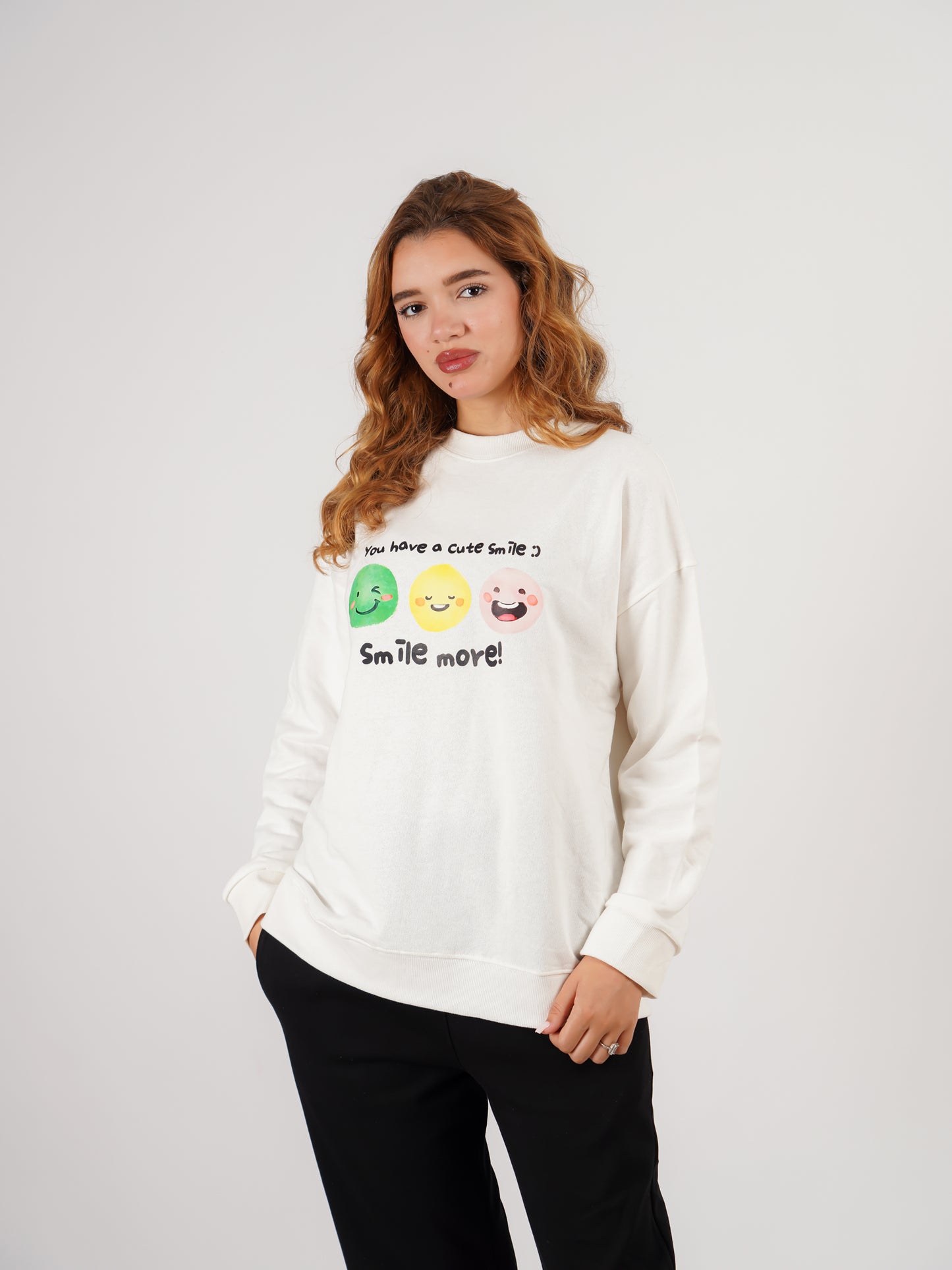 Ensemble "Smile More" – Blanc & Noir