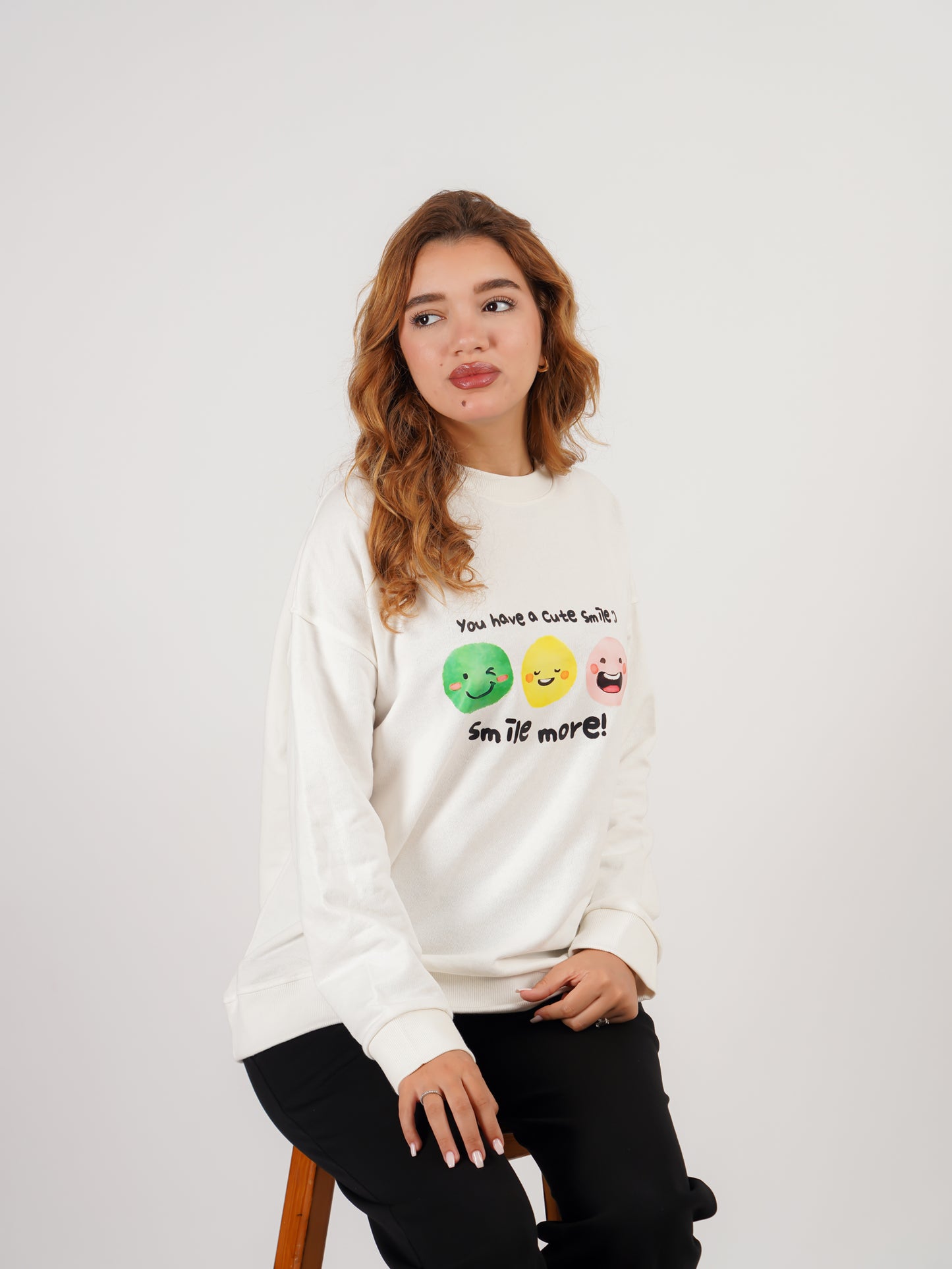 Ensemble "Smile More" – Blanc & Noir