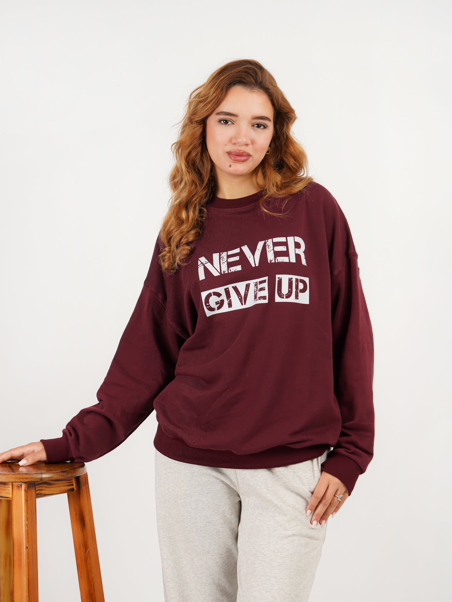 Ensemble “Never Give Up” – Grenat & Gris
