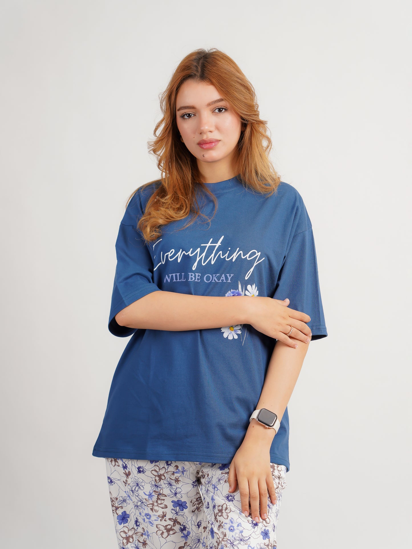 Pyjama femme bleu – Everything Will Be Okay