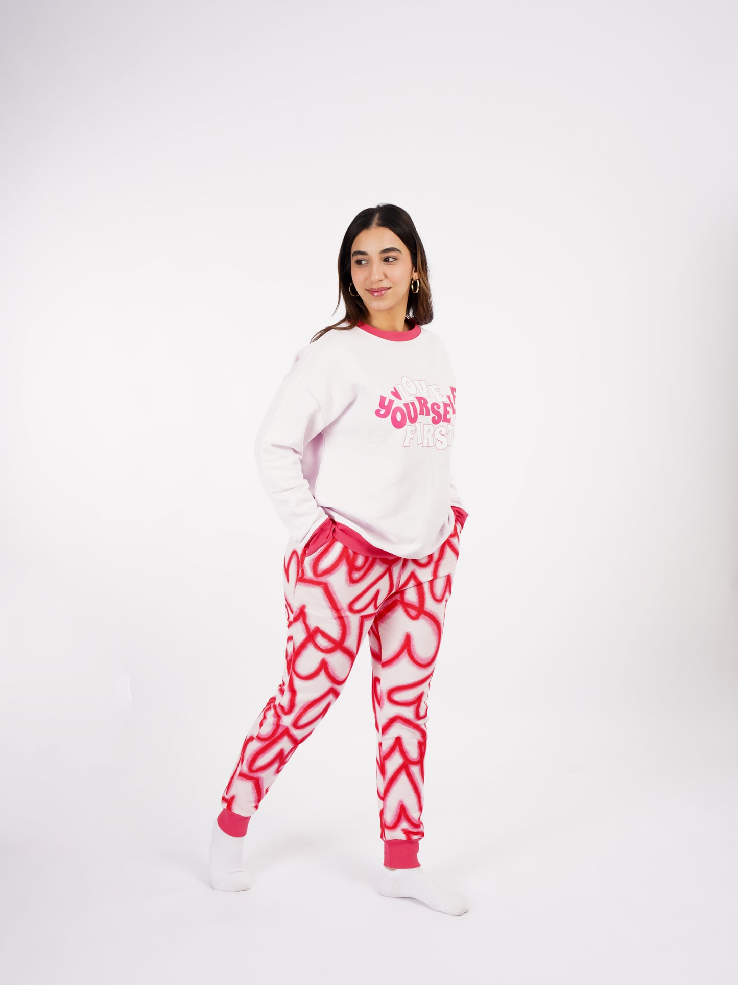 Pyjama Love Yourself – Molleton de Coton Demi-Saison