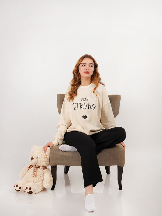 Ensemble “Stay Strong” – Beige & Noir