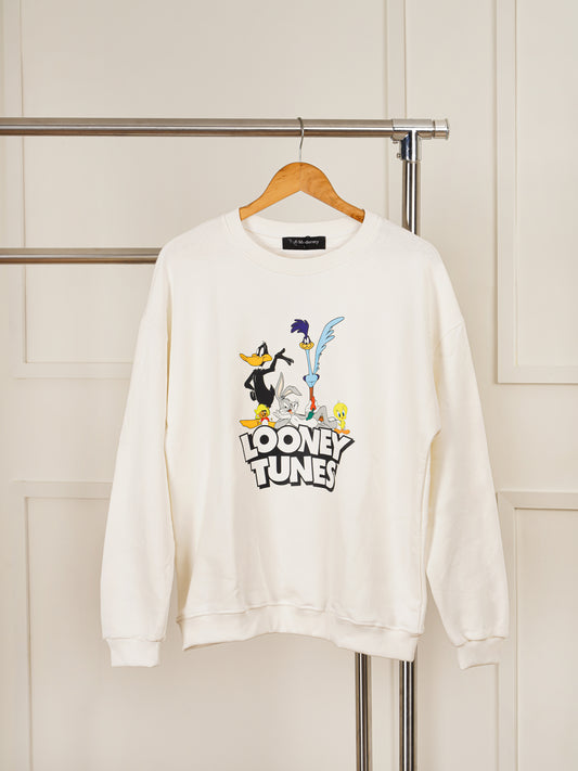 Sweat “Looney Tunes” – Blanc