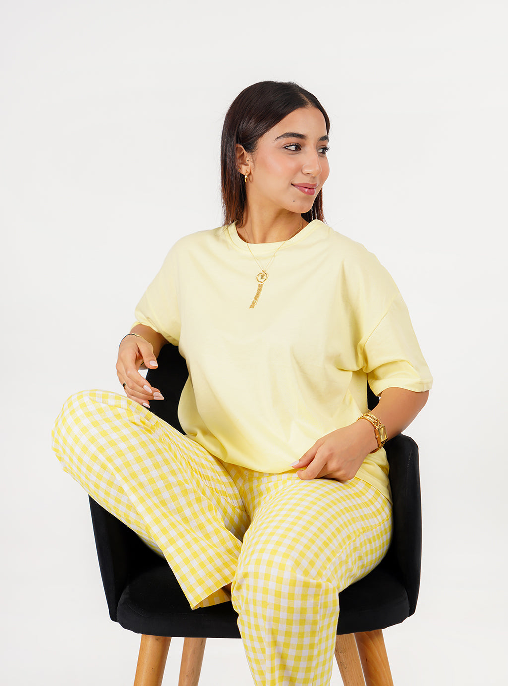 Pyjama Jaune à Carreaux