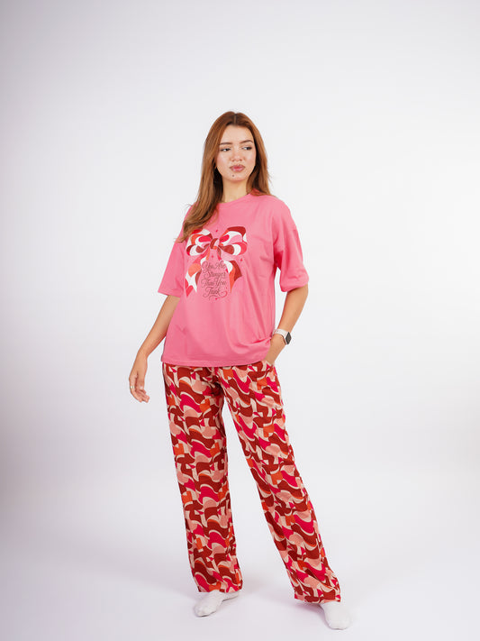 Pyjama Femme Rose Corail « You Are Stronger »