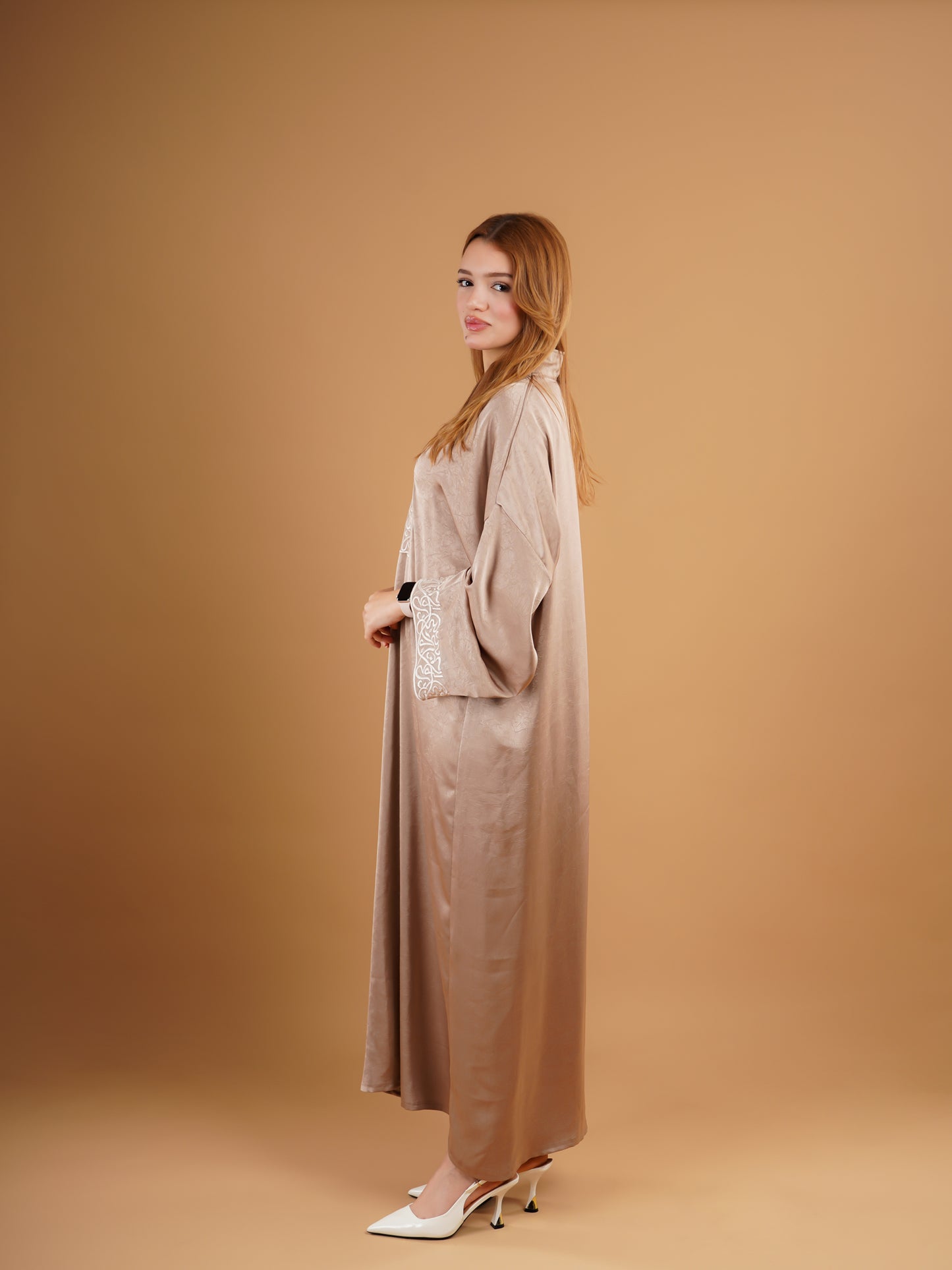 Gandoura beige brodée