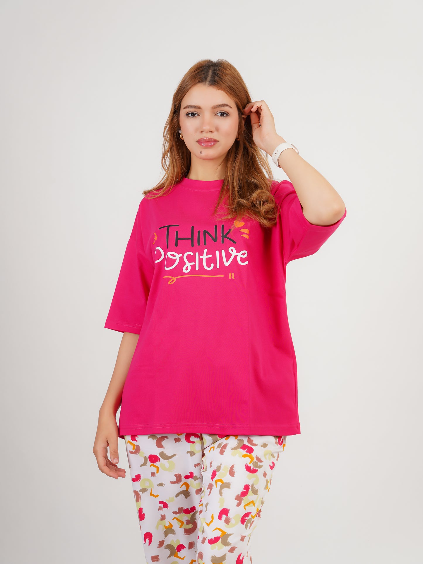 Pyjama femme rose fuchsia – Think Positive