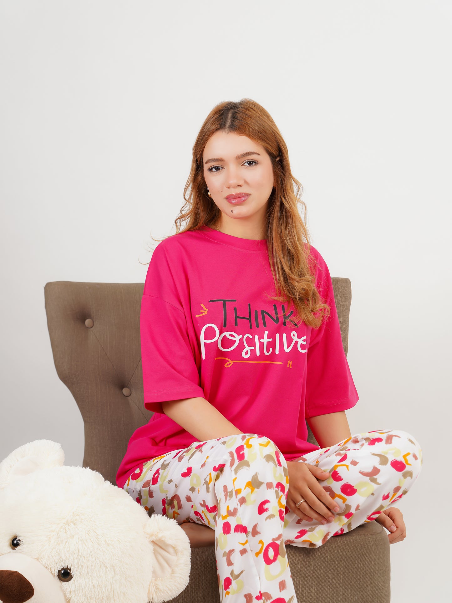 Pyjama femme rose fuchsia – Think Positive
